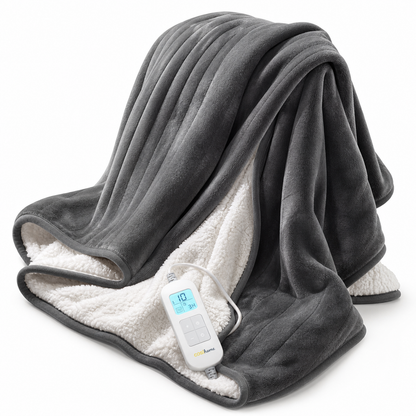 Fleece & Sherpa Heated Throw