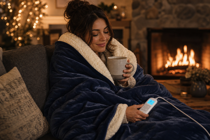 Fleece & Sherpa Heated Throw