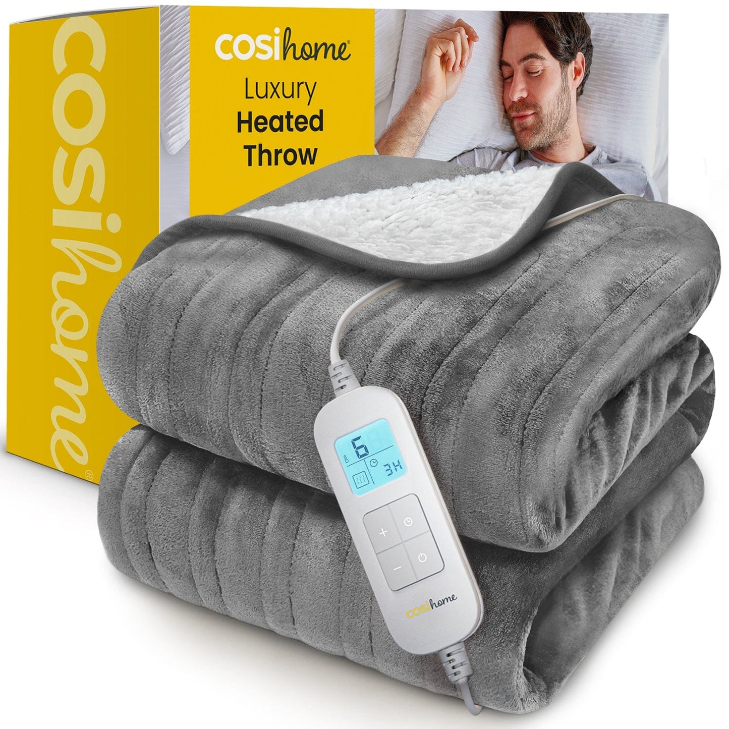 Fleece & Sherpa Heated Throw